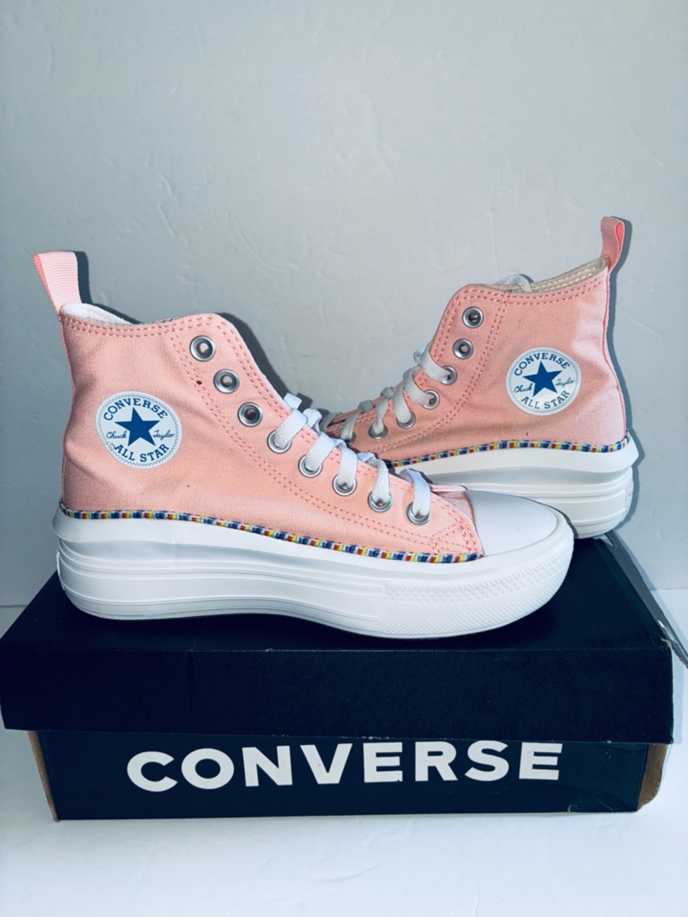 Girls 4 Converse Platform Chuck Taylor All Star Friendship Bracelet 272853C NWT